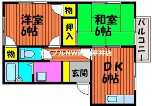 プレジール浜野Ｂの物件間取画像